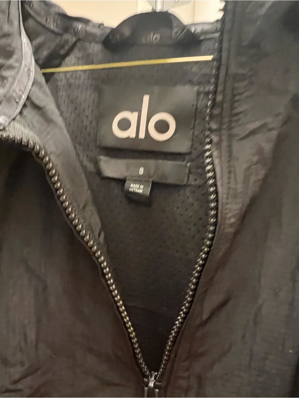 ALO Yoga Women's Black Bomber Jacket with Hood